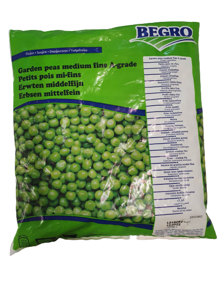 BEGRO Petits Pois Mi-Fins Surgelés - Sachet 1 kg