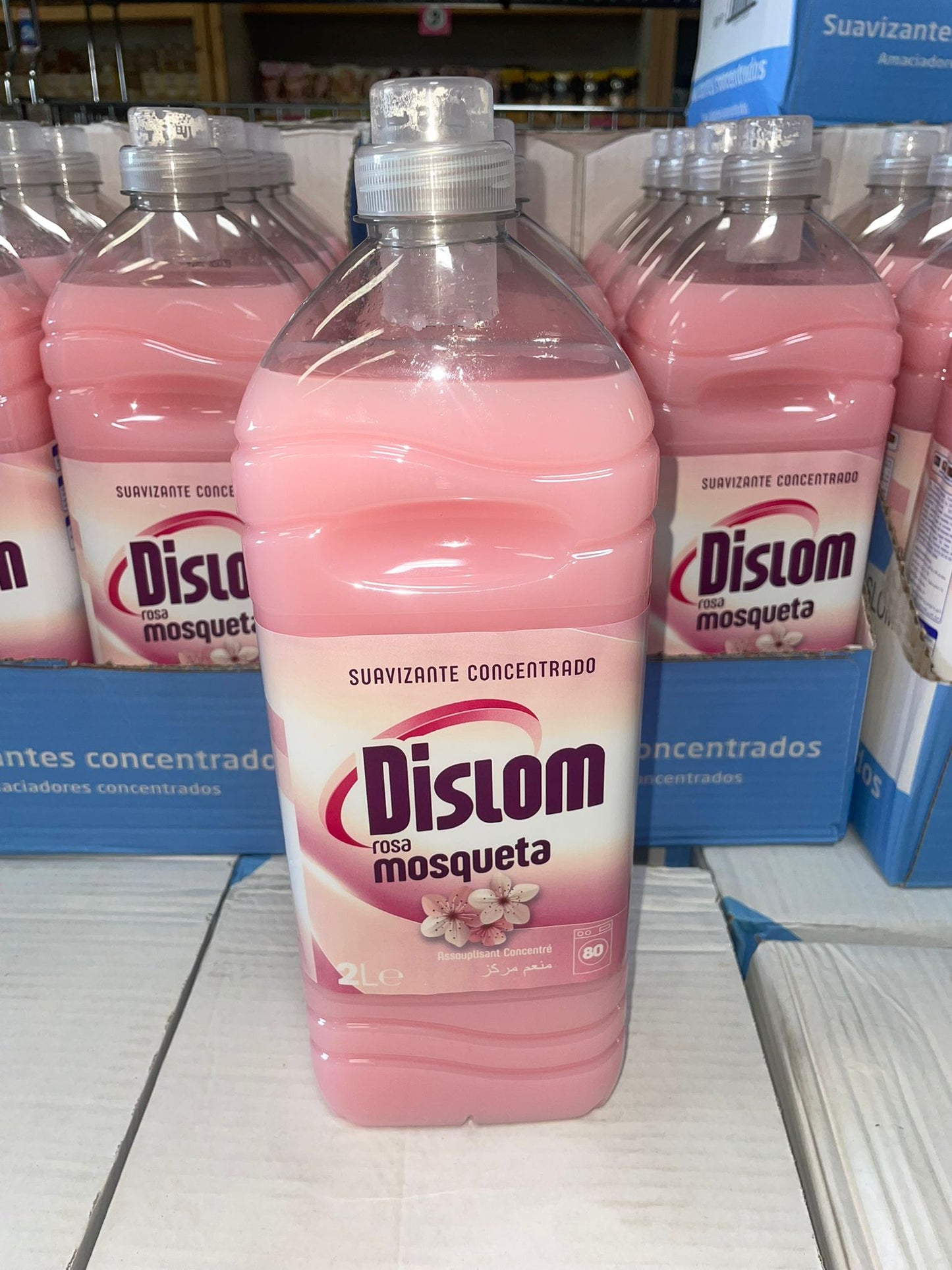 Dislom Rosa Mosqueta Adoucissant Concentré 2L (80 Lavages) – Suavizante Concentrado – Douceur & Parfum Floral, Formule Professionnelle pour Linge Souple et Soyeux