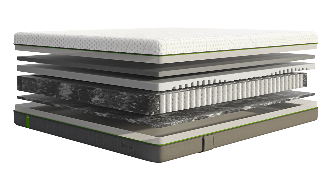 Matelas EMMA Diamond Hybrid 160x200 : Technologie de Refroidissement & Confort Haut de Gamme pour un Sommeil Réparateur !