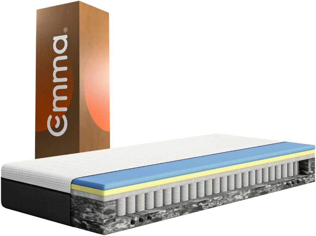 Matelas EMMA Hybride 180x200 : Technologie à Mémoire de Forme & Ressorts pour un Confort Absolu !