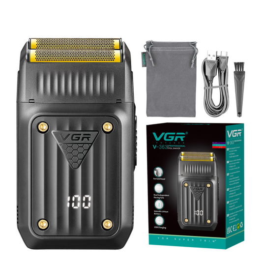 Tondeuse à Cheveux Rasoir Sans Fil Electrique LED VGR V-363