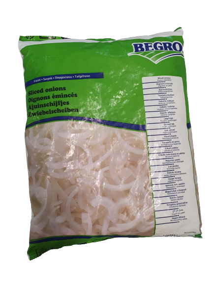 BEGRO Oignons Émincés Surgelés – Sachet 1 kg