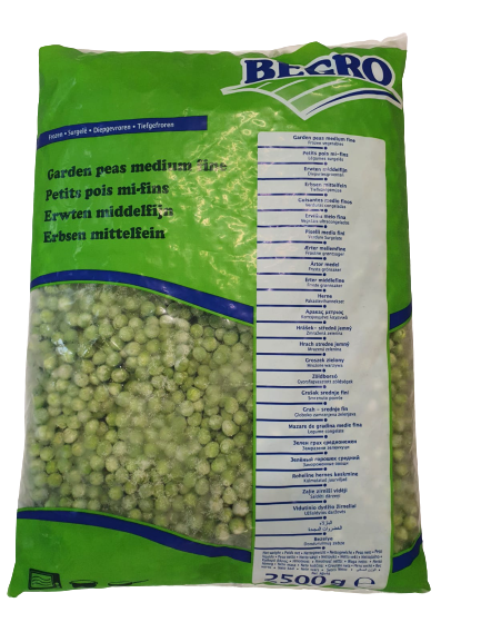 BEGRO Petits Pois Mi-Fins Surgelés - Sachet 2,5 kg