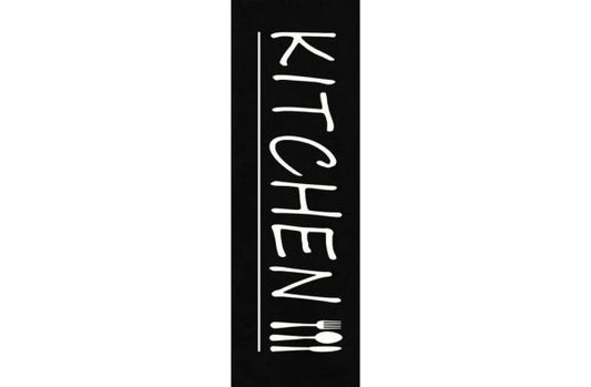 Tapis cuisine "Kitchen" 80/180cm noir