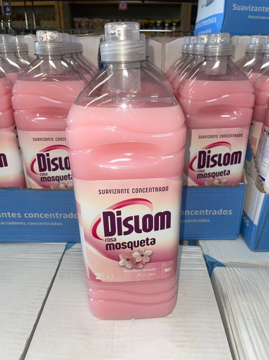 Dislom Rosa Mosqueta Adoucissant Concentré 2L (80 Lavages) – Suavizante Concentrado – Douceur & Parfum Floral, Formule Professionnelle pour Linge Souple et Soyeux